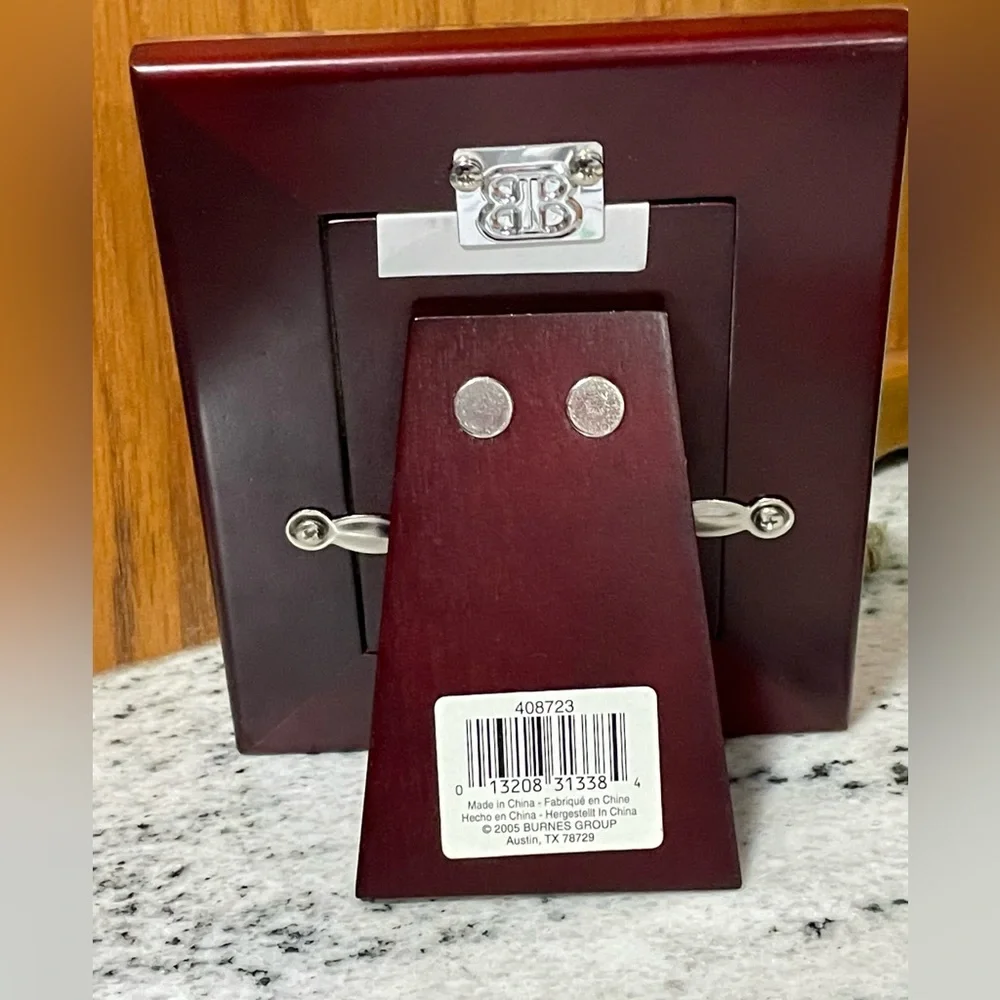 Silver love frame wallet sized Burnes of Boston vintage